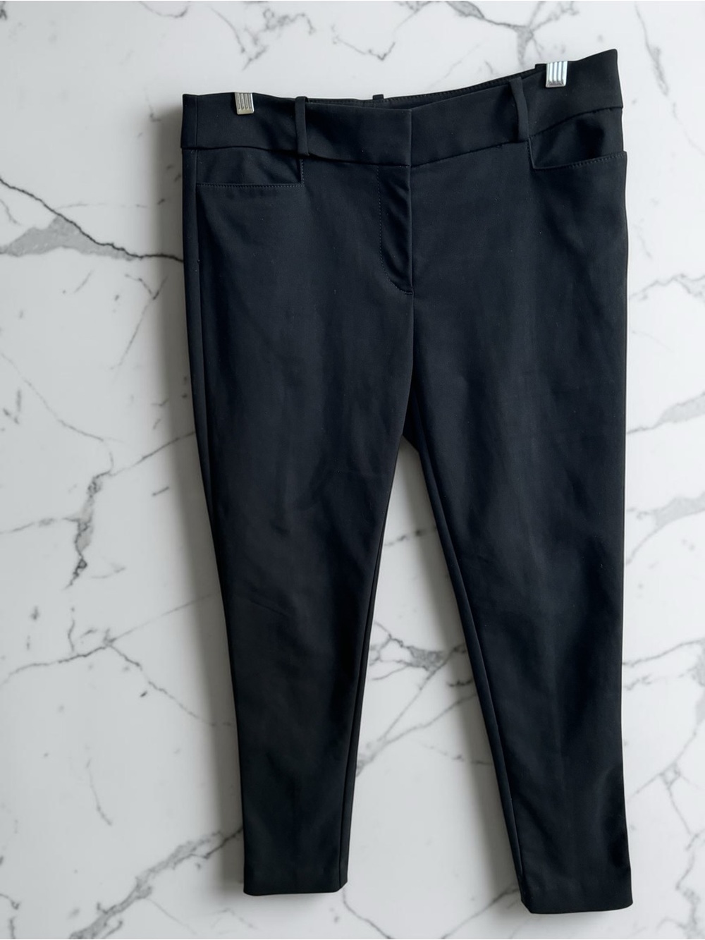 LOFT Black Skinny Ponte Stretch Ankle Pants SZ 4